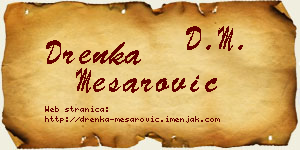 Drenka Mesarović vizit kartica